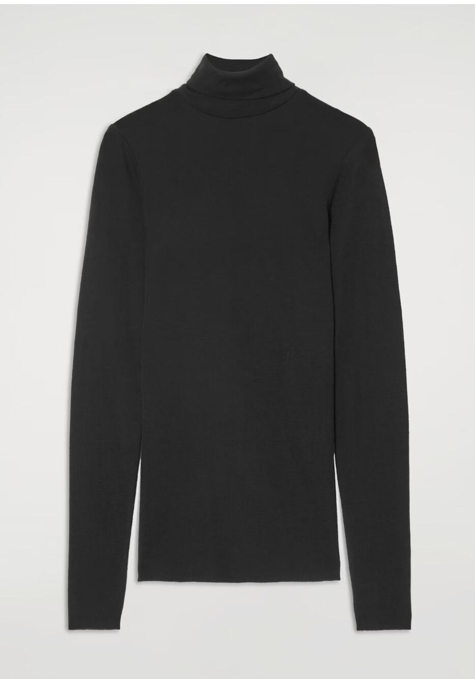 COS NWT Black 100% Wool Turtleneck Lightweight SweaterTop // XS